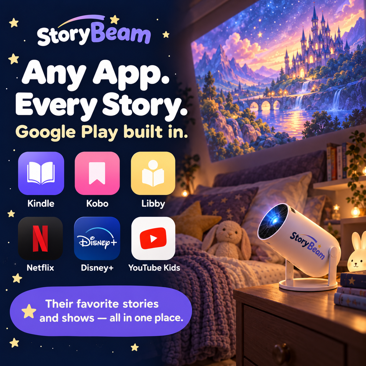 StoryBeam™ – Magical Bedtime Story Projector 🌙✨