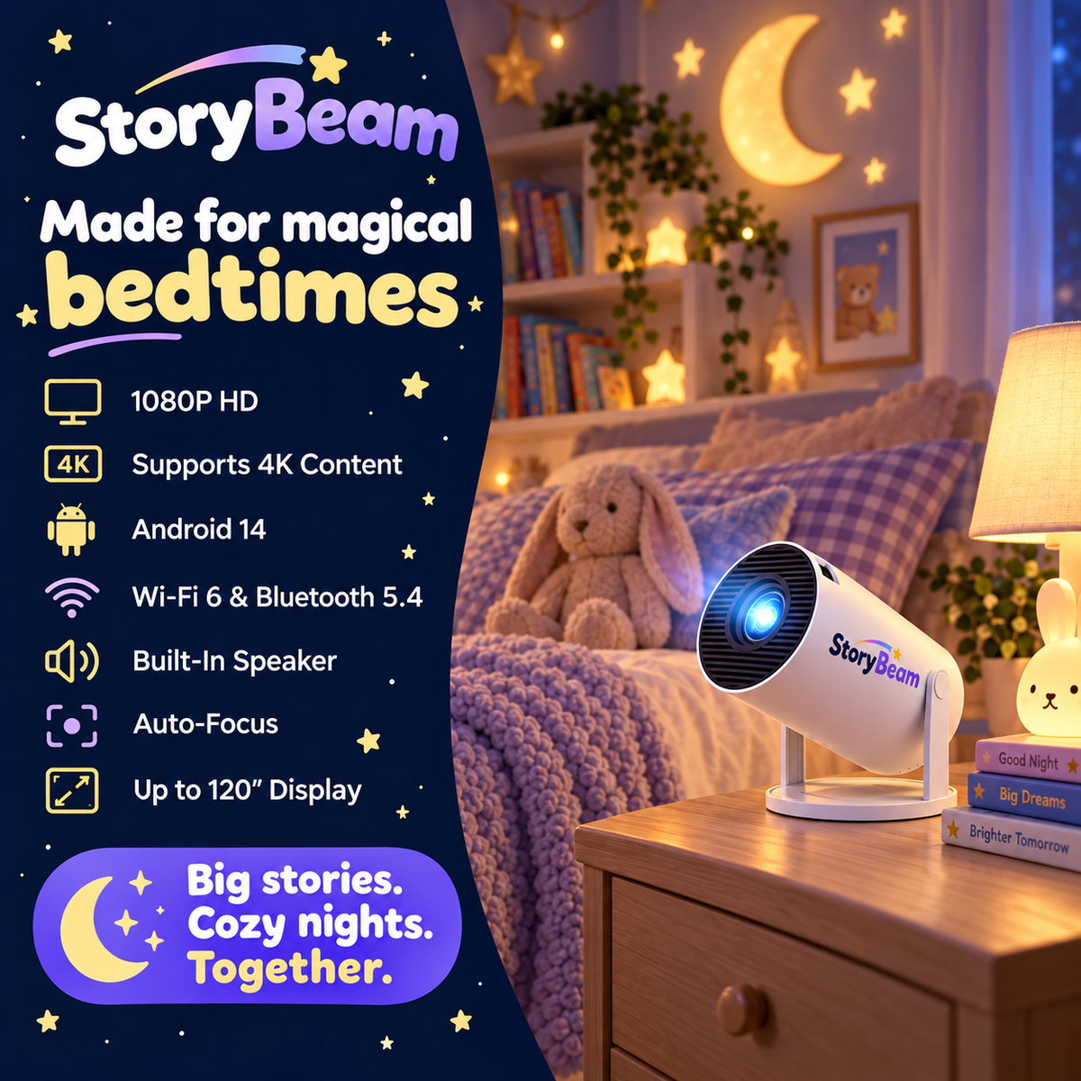 StoryBeam™ – Magical Bedtime Story Projector 🌙✨